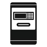 Airport atm machine icon, simple style vector