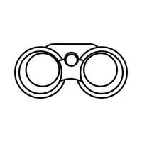 Binoculars icon, outline style vector