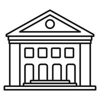 Old courthouse icon, outline style vector