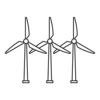 Development wind turbine icon, outline style vector