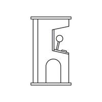 Arcade game machine icon, outline style vector