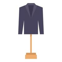 icono de chaqueta de hombre, estilo plano vector