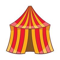 Circus tent icon, cartoon style vector
