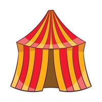 Circus tent icon, cartoon style vector