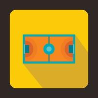 Handball playground icon, flat style vector