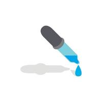 Pipette with drops icon, isometric 3d style vector