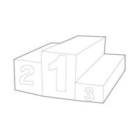 Prize podium icon, outline style vector