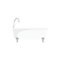 icono de bañera, estilo plano vector