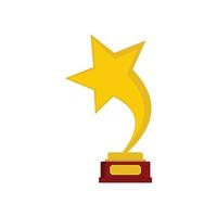 Star award icon vector flat