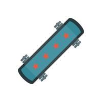 Wheel skateboard icon, flat style vector