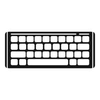 icono de teclado de equipo, estilo simple vector