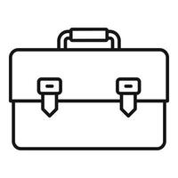 Estimator briefcase icon, outline style vector
