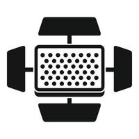Video camera flash icon, simple style vector