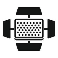 Video camera flash icon, simple style vector