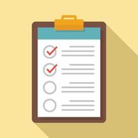 Checklist icon, flat style vector