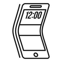 Adaptive flexible screen icon, outline style vector