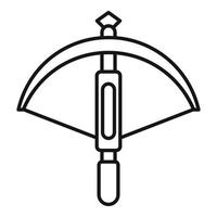 Safari crossbow icon, outline style vector