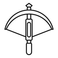 Safari crossbow icon, outline style vector