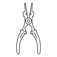 Cable cut tool icon, outline style vector