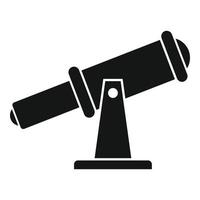Astronomy telescope icon, simple style vector