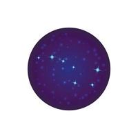 Night sky with stars icon, cartoon style vector