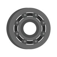 Metal bearing icon, flat style vector