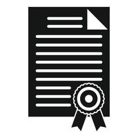 Judge diploma icon, simple style vector