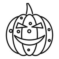 icono de calabaza vegetal, estilo de esquema vector