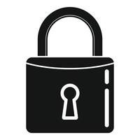 Home padlock icon, simple style vector