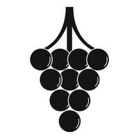 Unripe grape icon, simple style vector