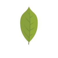 Lemon leaf icon, flat style vector