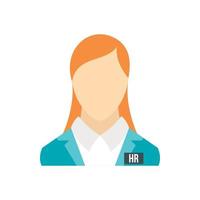 HR management icon, flat style vector