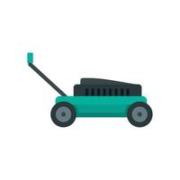 Small lawn mower icon, flat style vector