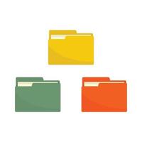 Folder network icon, flat style vector