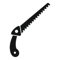 Hand garden saw icon, simple style vector