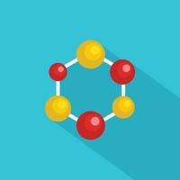 Science lattice icon, flat style vector