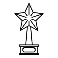 Cinema star trophy icon, outline style vector