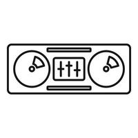 Dj deck icon, outline style vector