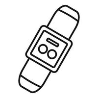 icono de pulsera inteligente portátil, estilo de esquema vector