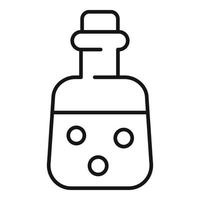 Spa oil bottle icon, outline style vector