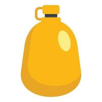 Water flask icon, flat style vector