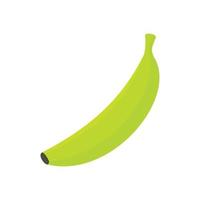 Green banana icon, flat style vector