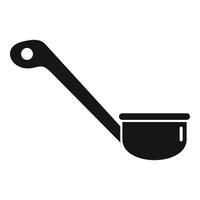 Sauna wood spoon icon, simple style vector