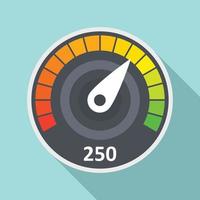 Sport car speedometer icon, flat style vector