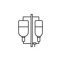 Intravenous infusion icon, outline style vector