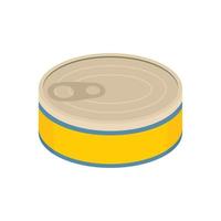 Tuna can icon, flat style vector