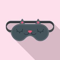 Glasses sleeping mask icon, flat style vector