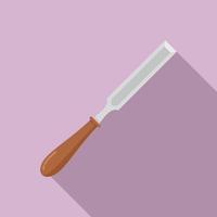 Chisel gouge icon, flat style vector