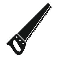 Hand saw icon, simple style vector