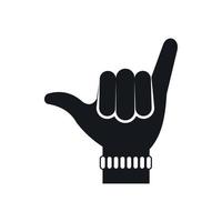 Gesture surfer icon, simple style vector